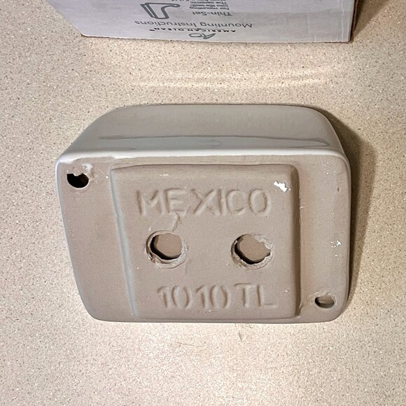 Tub Soap Dish Tile * American Olean * Off-White/Bone/Cream * Thinset Wall Mount - Picture 4 of 7